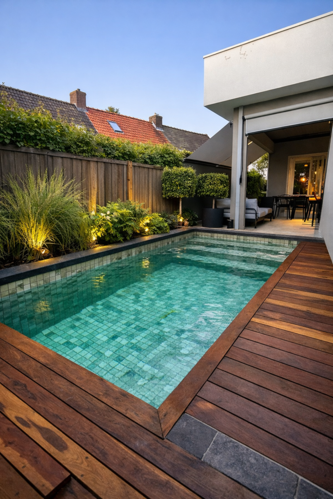 Realisatie tegelzwembad groot